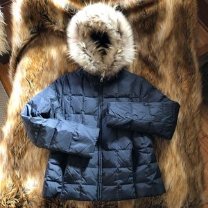 Marc New York Puffer Down Jacket w Fur Trim Hood